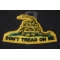 Don't Tread On Me Small Patch | US Military Veteran Patches Don't Tread On Me Small Patch diagonal view